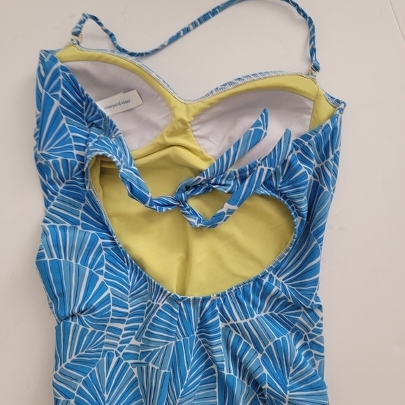 Vineyard Vines blue tropical print padded swimsuit S/P - Picture 5 of 8